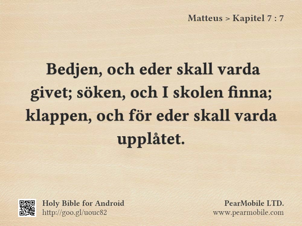 Matteus, Kapitel 7:7